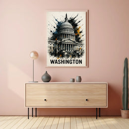 Washington Capitol Art Poster