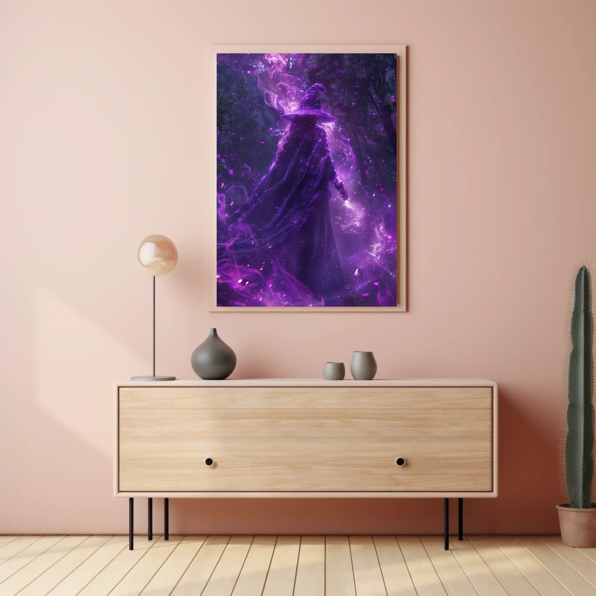 Enchanted Sorcerer in the Woods Art Print Poster PosterGoat