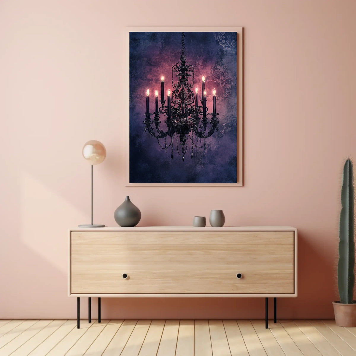 Intricate Chandelier Design Vintage Style Heritage Poster
