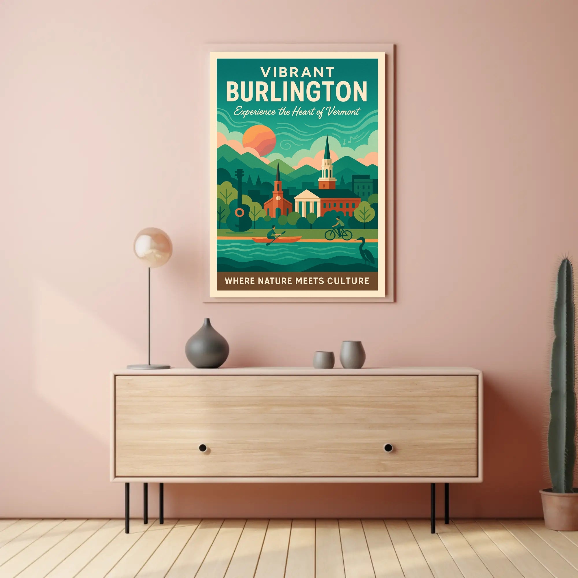 Vibrant Burlington Poster PosterGoat