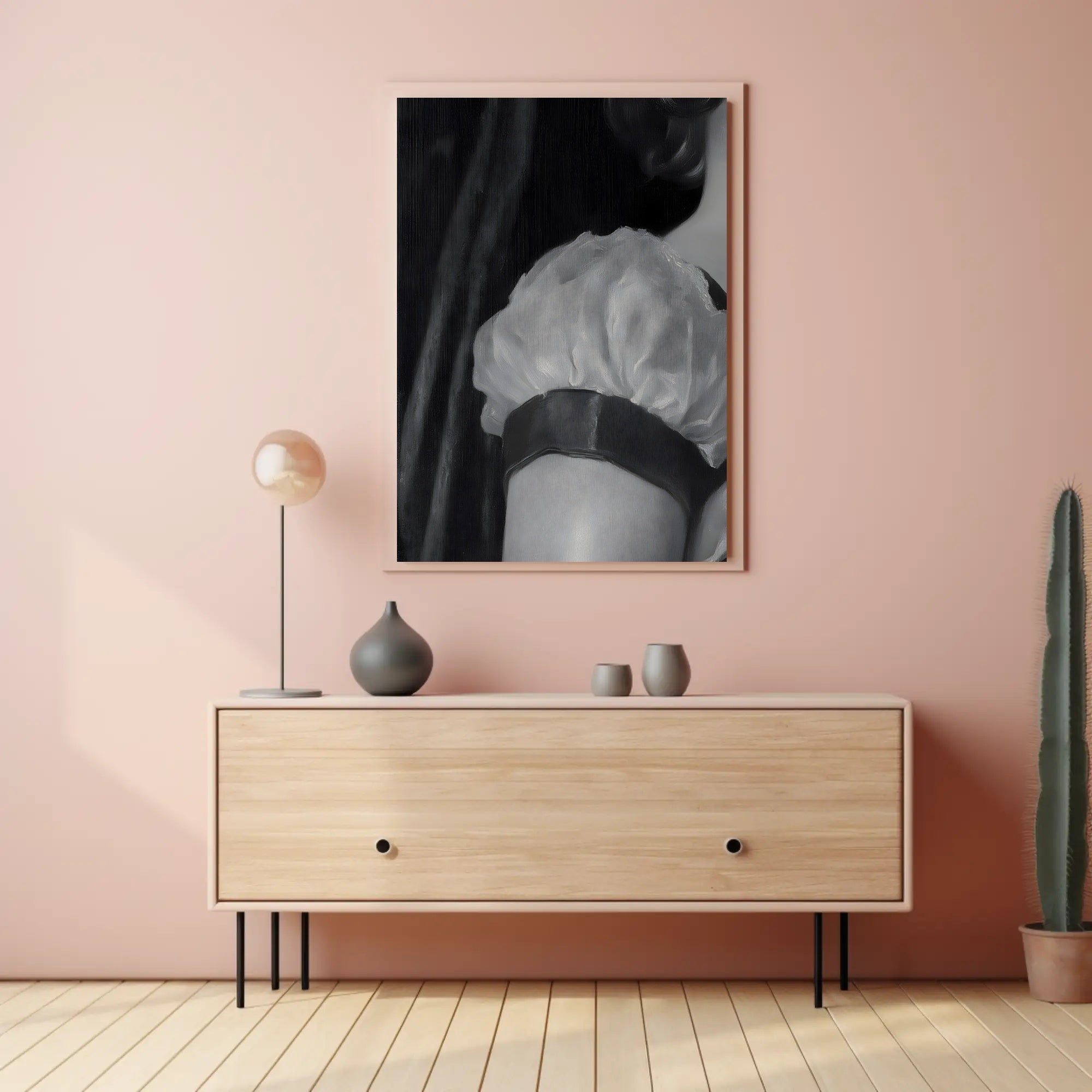 Vintage Close-Up Woman Shoulder Artistic Poster PosterGoat