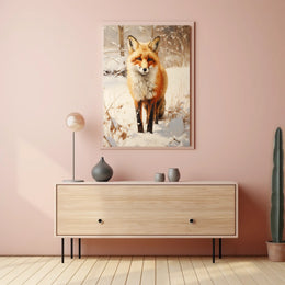 Winter Fox In The Snow Poster