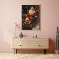 SantaS Joyful Sleigh Ride Poster