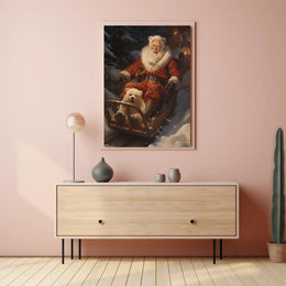 SantaS Joyful Sleigh Ride Poster