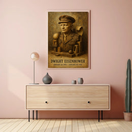Eisenhower Vintage Presidential Era Historical or Presidential Poster