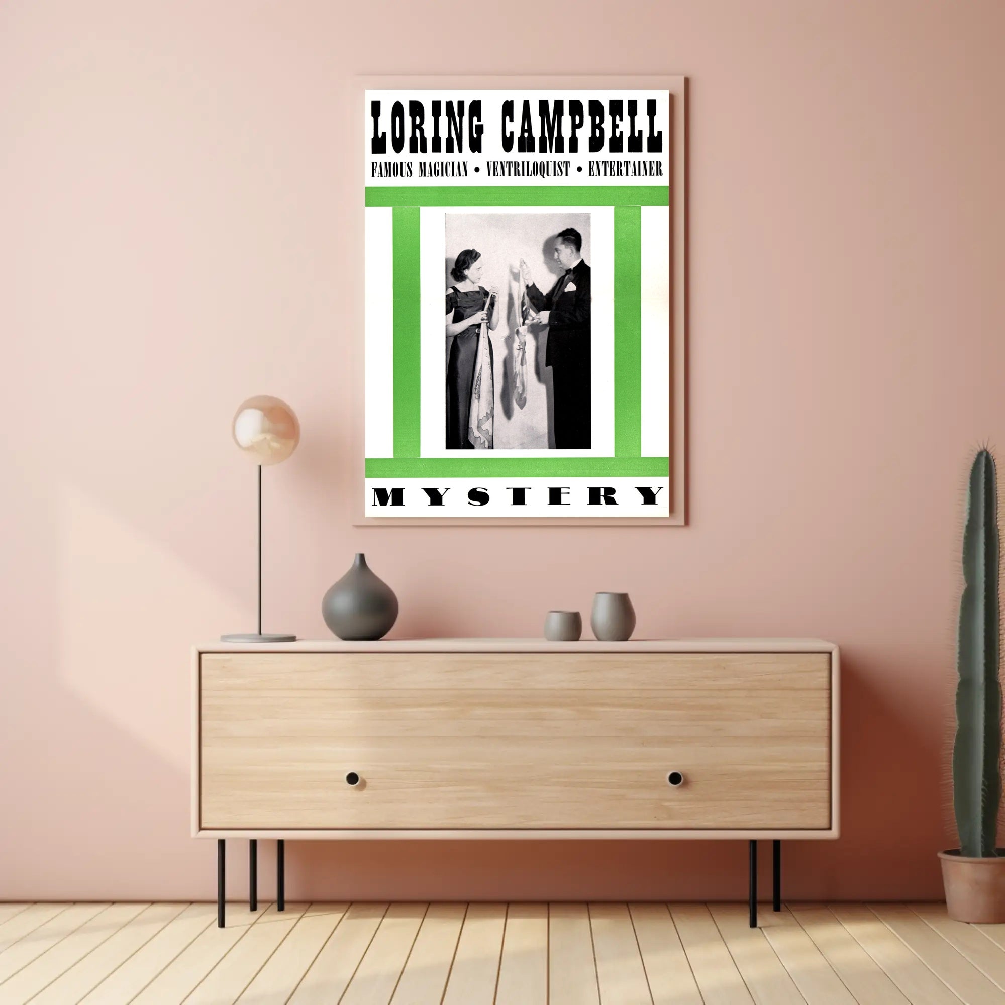 Vintage Magic Show Poster Featuring Loring Campbell - Cultural Poster