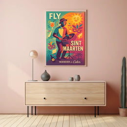 Sint Maarten Island Festive Travel Poster PosterGoat