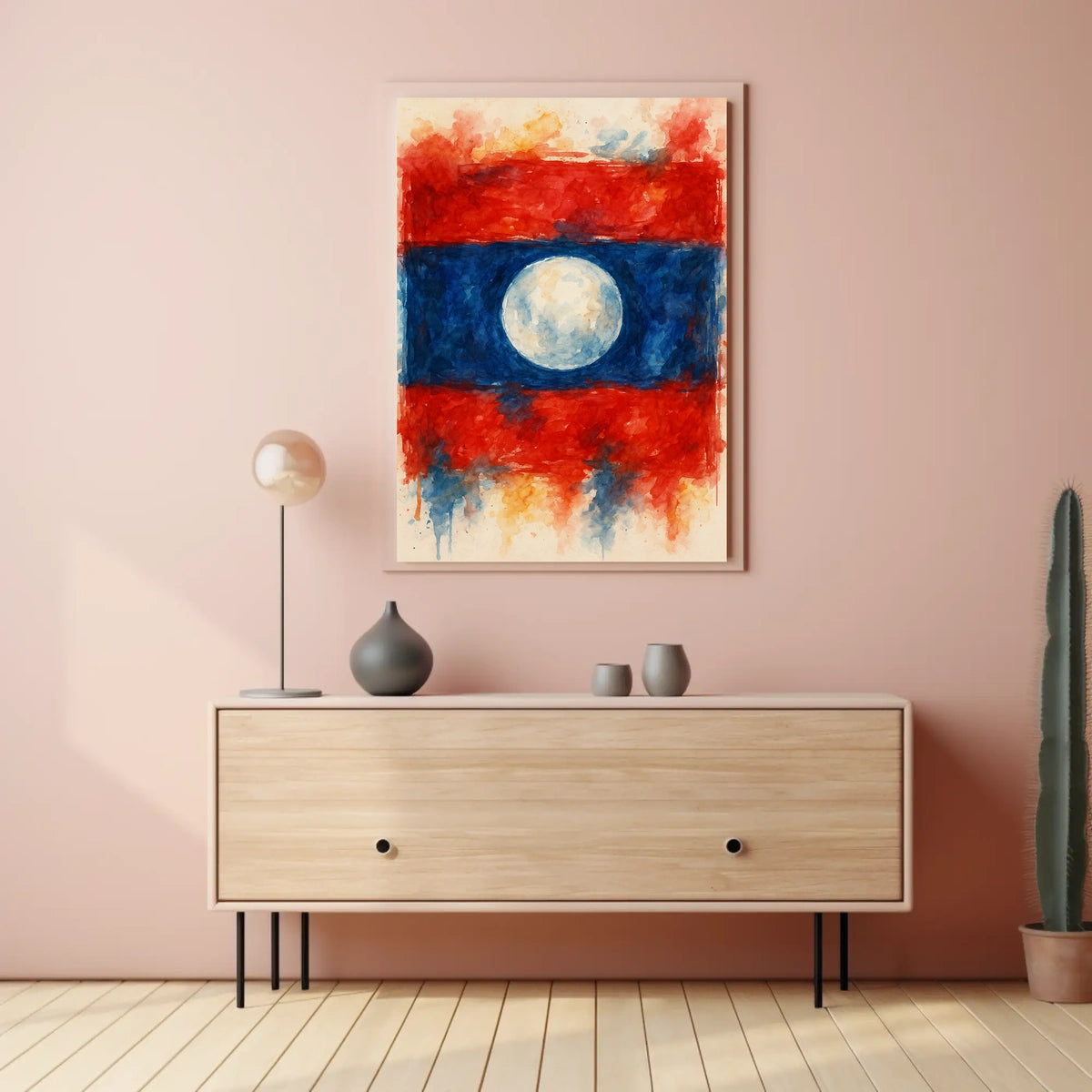 Abstract Watercolor Flag Abstract Poster