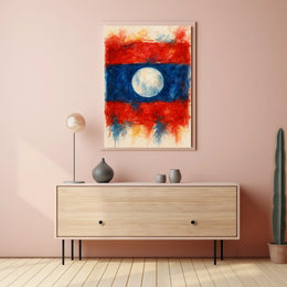 Abstract Watercolor Flag Abstract Poster