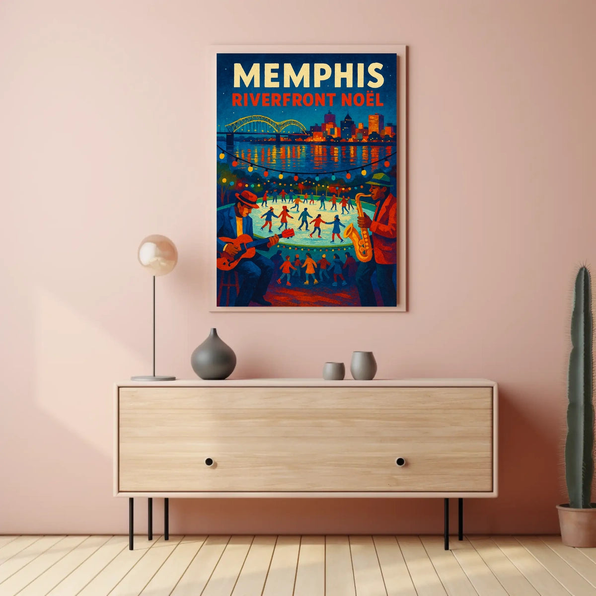 Memphis Riverfront Noël Poster