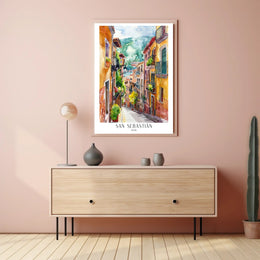San Sebastián Street Scene Poster PosterGoat