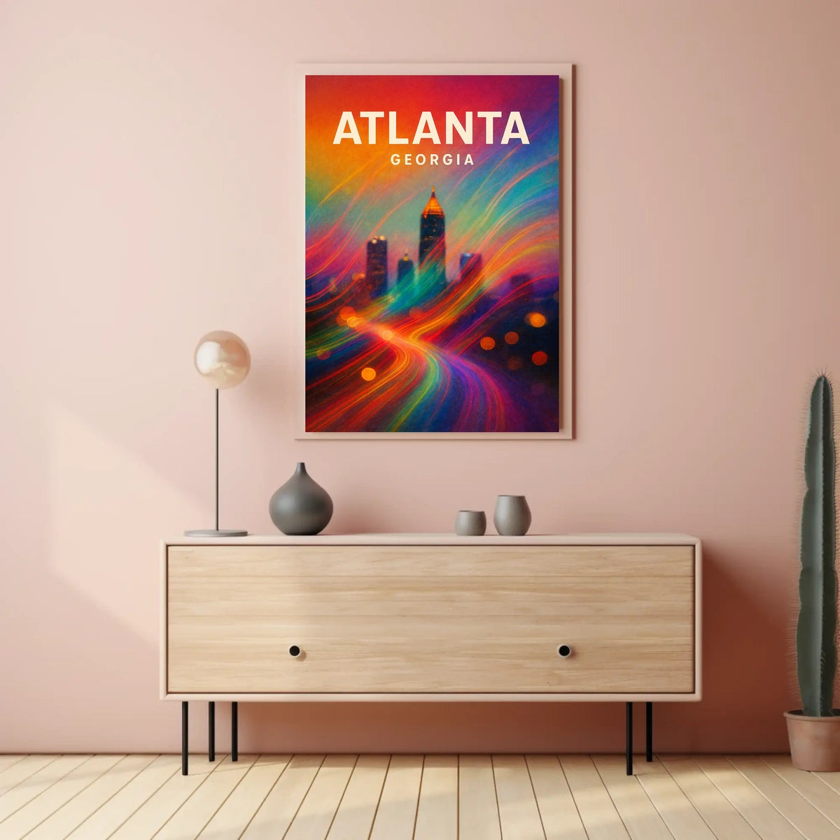 Atlanta, Georgia Vibrant Cityscape Poster