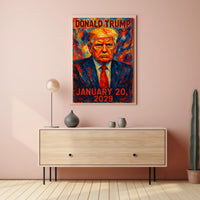 Donald Trump 47th President of the United States Glitch Hop Art Poster