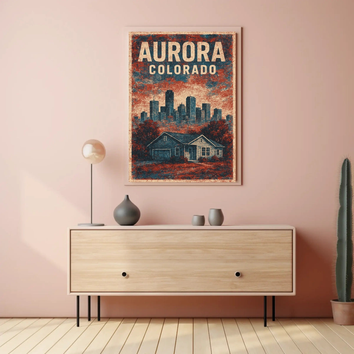 Aurora Colorado Skyline Luminous Wanderlust Poster
