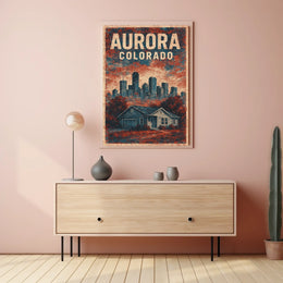 Aurora Colorado Skyline Luminous Wanderlust Poster