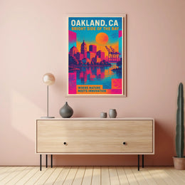 Oakland, Ca Bright Side Of The Bay Poster
