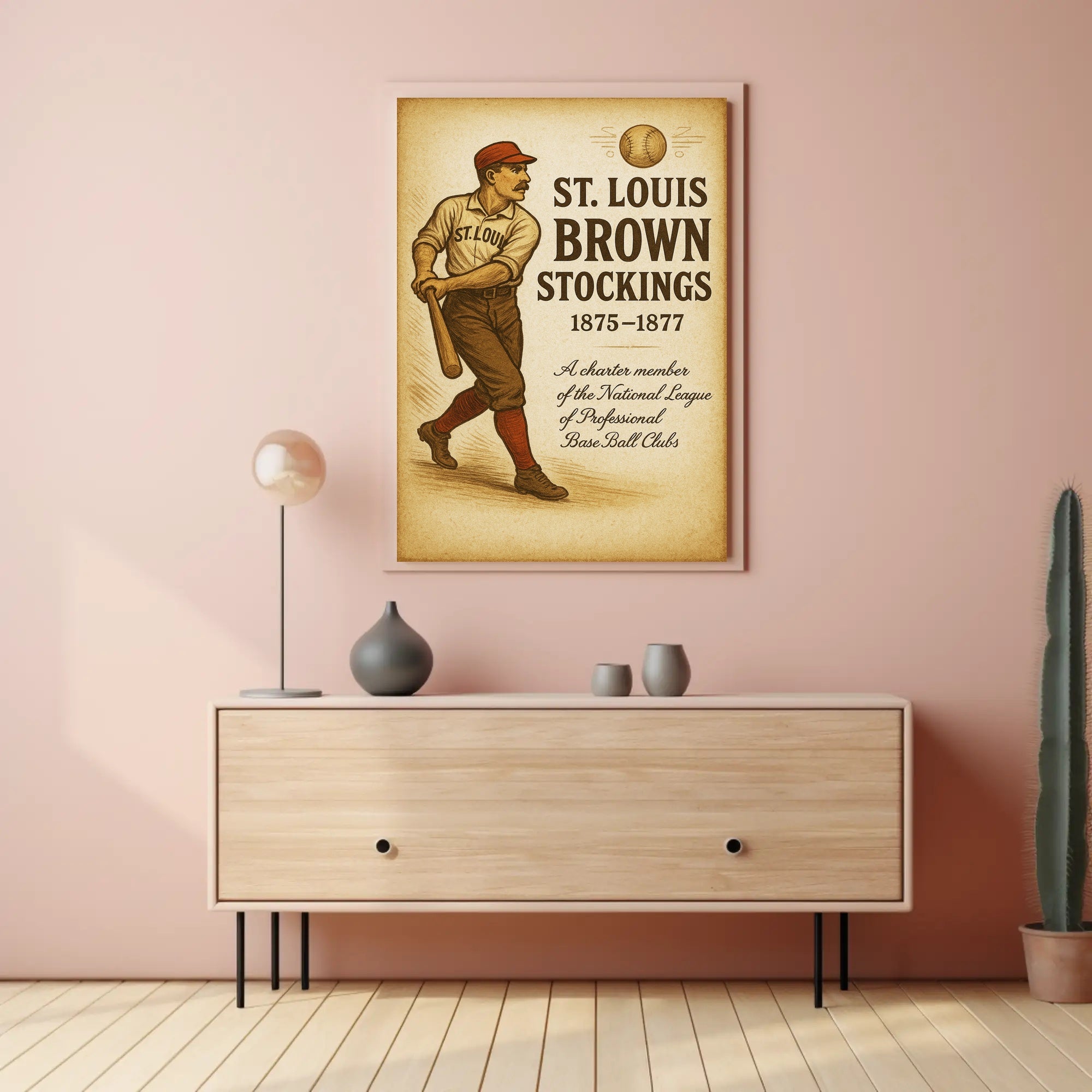 St. Louis Brown Stockings 18751877 Poster PosterGoat