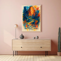 Zion National Park Utah Scenic Poster