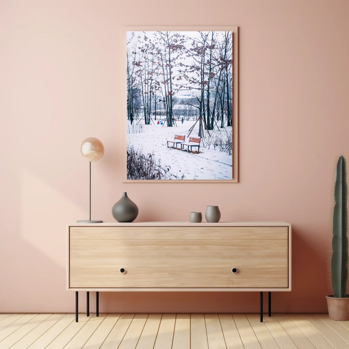 Winter Serenity In The Park Poster