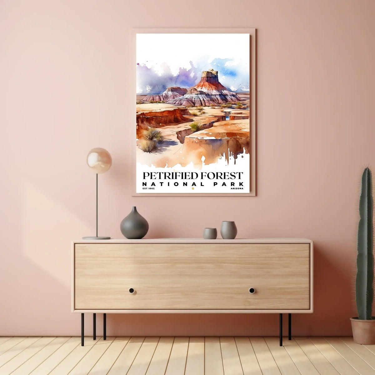 Petrified Forest Watercolor Wall Art Poster