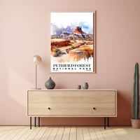 Petrified Forest Watercolor Wall Art Poster