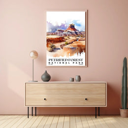Petrified Forest Watercolor Wall Art Poster