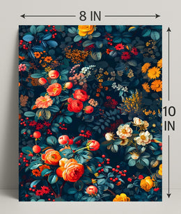 Vibrant Botanical Illustration Art Print: Abstract or Artistic Poster