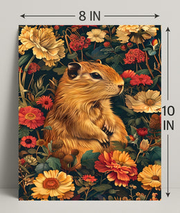 Charming Woodland Chipmunk Animal Poster