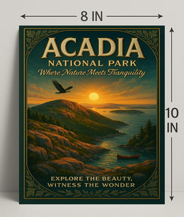 Serene Sunset Over Acadia National Park Landscape Poster
