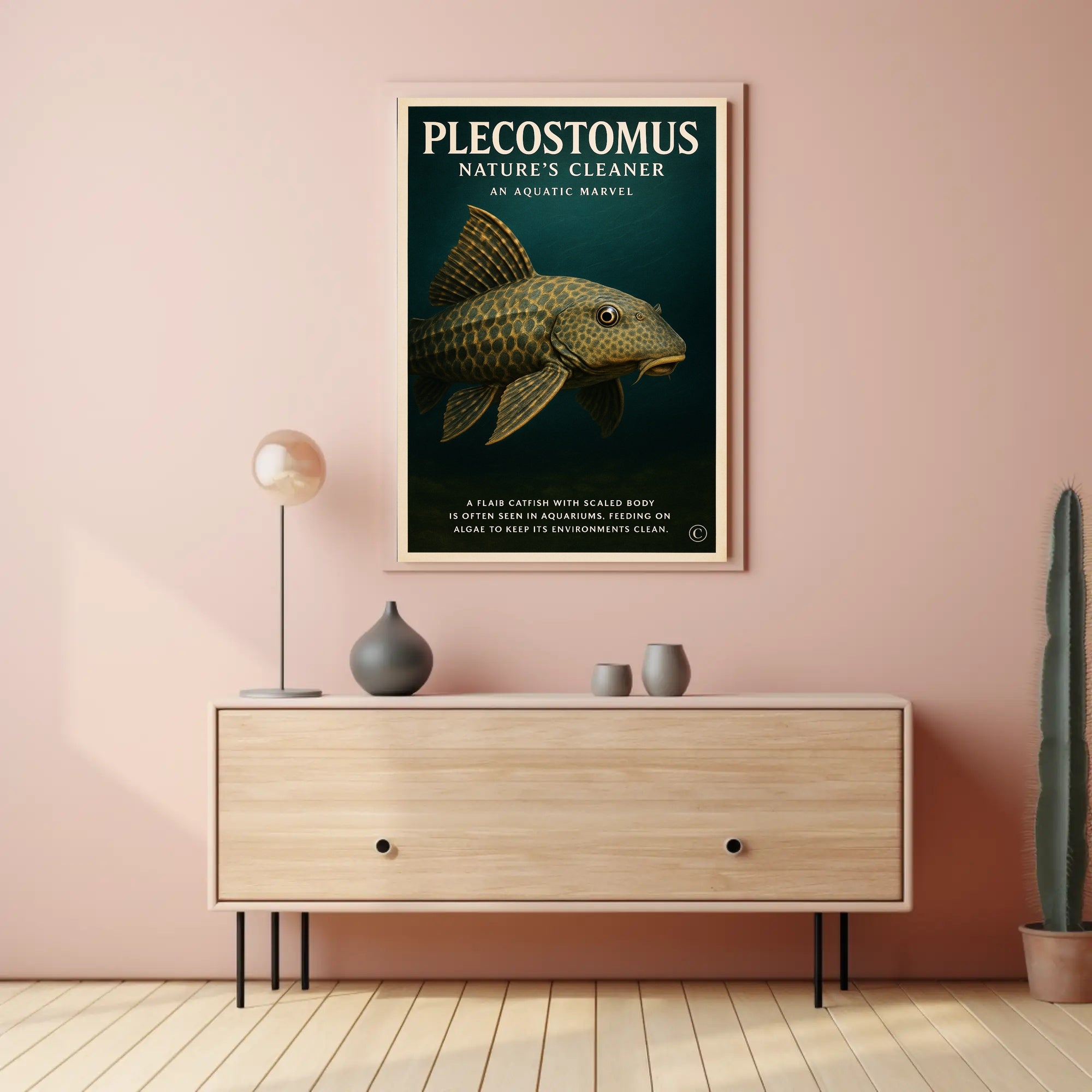 Plecostomus Nature's Cleaner Poster PosterGoat