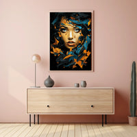 Surreal Abstract Woman's Face with Vibrant Colors