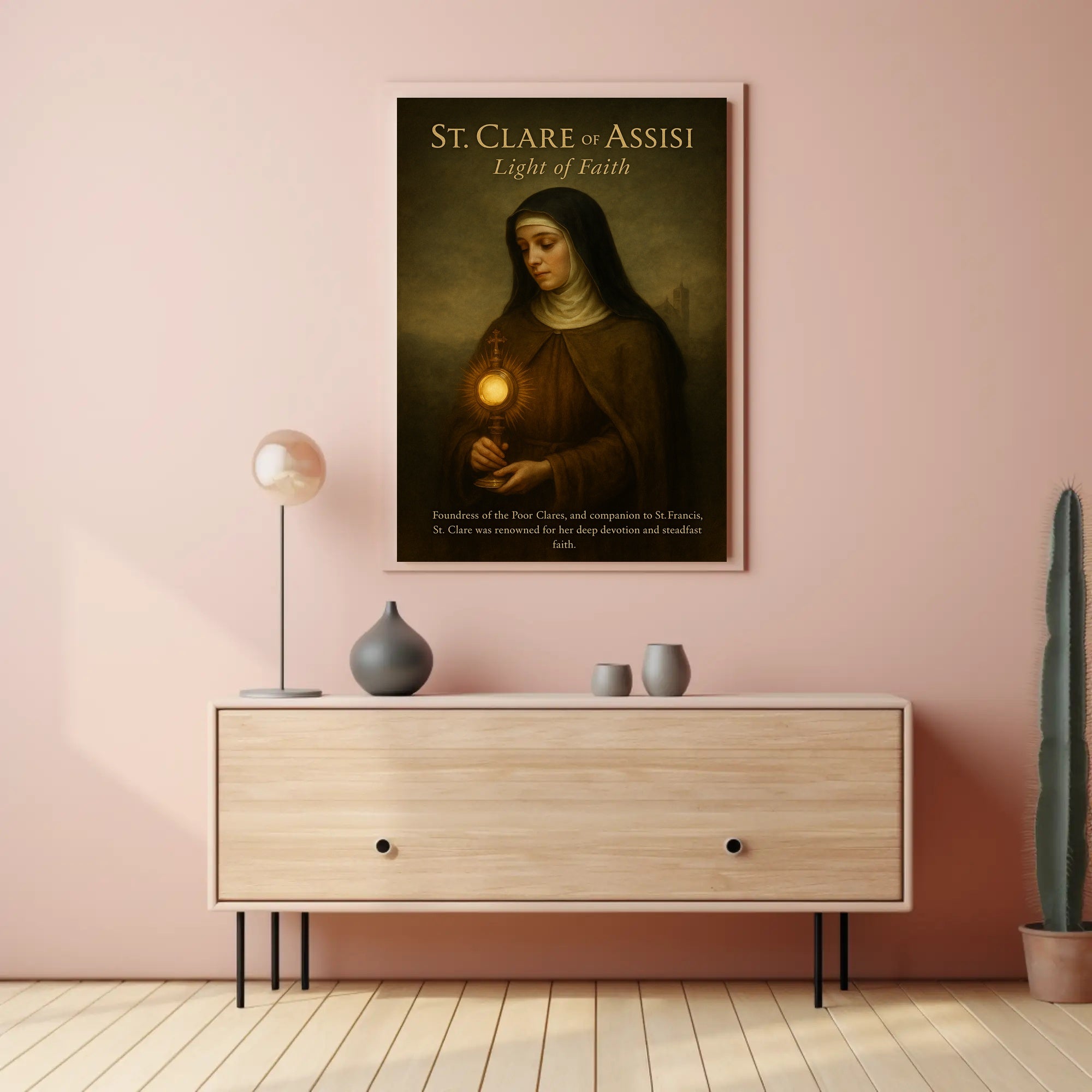 St. Clare Of Assisi Light Of Faith Poster
