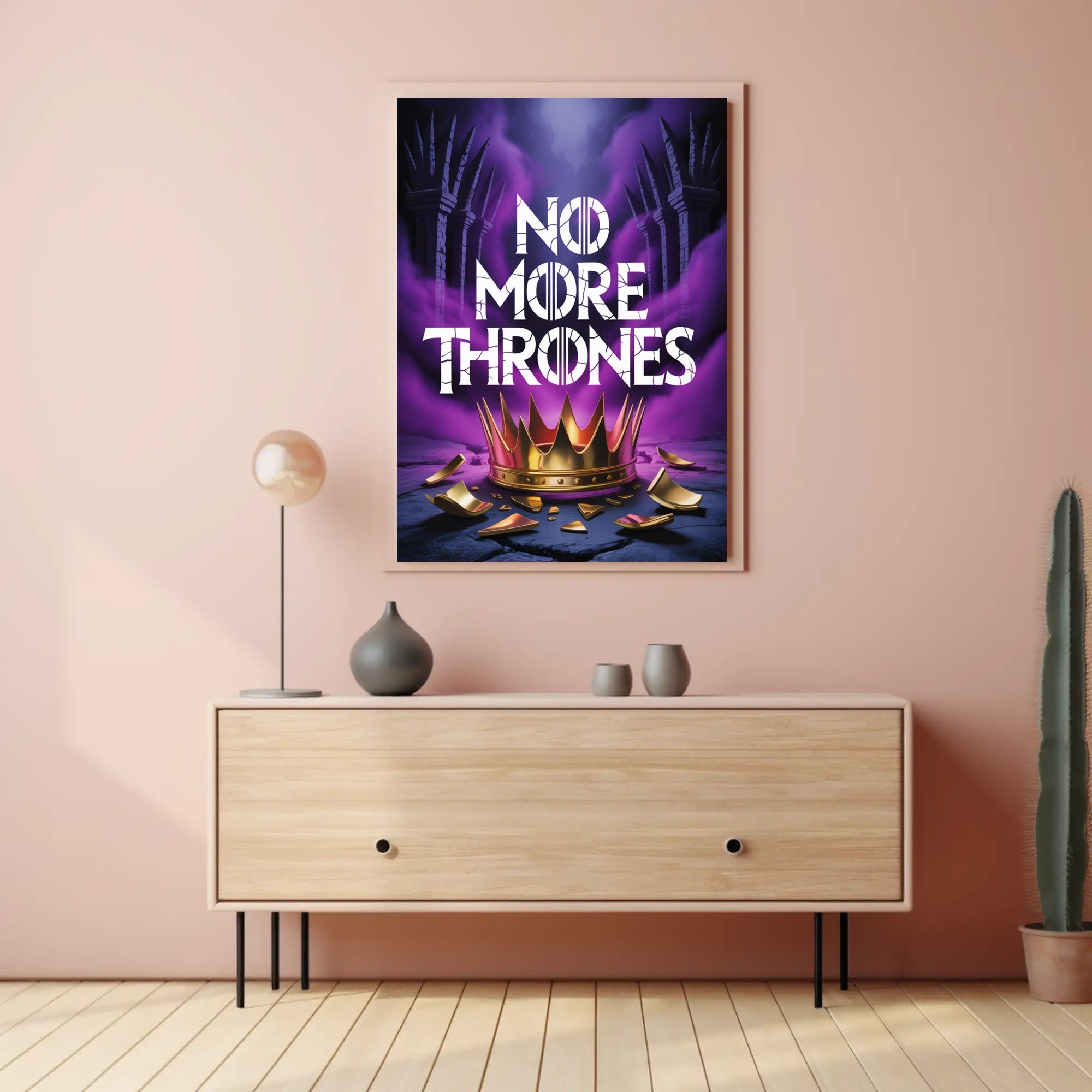 Shattered Crown: Dramatic Medieval Fantasy Mythology Poster