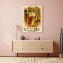 Napoleon Crowning Himself Emperor Historic Art Poster