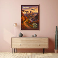 Akron, Ohio Where Industry Meets Nature Poster