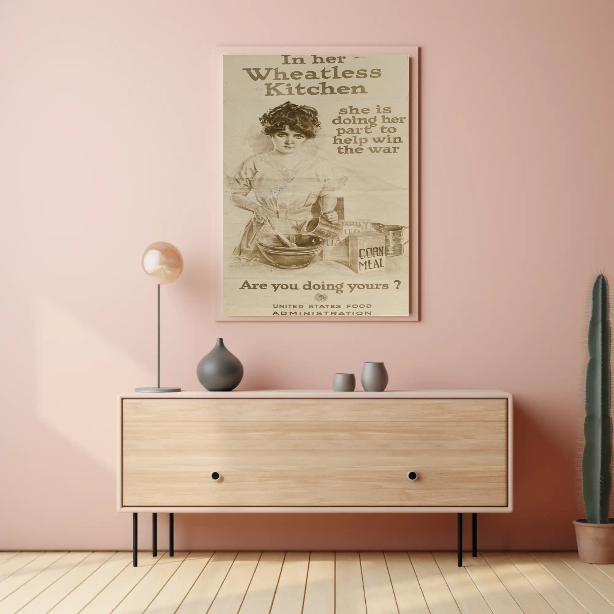 Wartime Food Conservation Vintage Patriotic Propaganda Poster PosterGoat