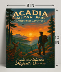 Acadia National Park Sunset Adventure National Park Poster