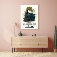 Woodward Ave Steam Engine Poster Poster