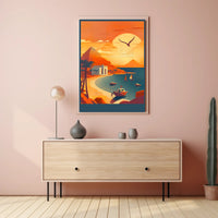 Sunset Over Serene Coastline Poster