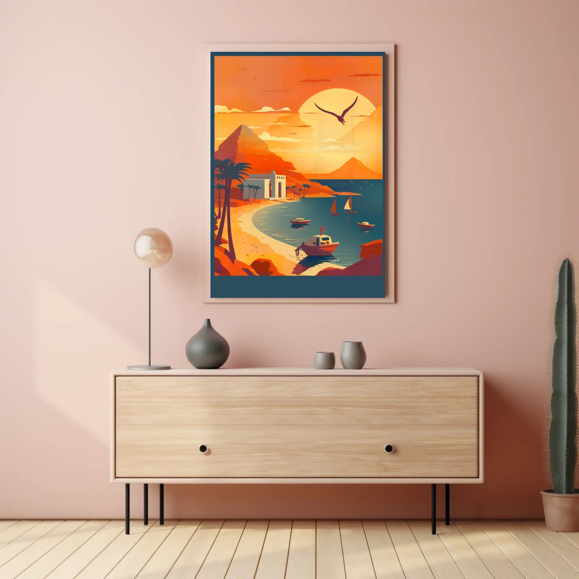 Sunset Over Serene Coastline Poster