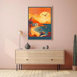 Sunset Over Serene Coastline Poster