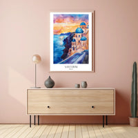 Santorini Sunset Poster