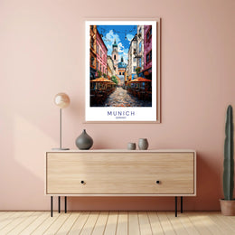 Charming Streets of Munich Poster PosterGoat