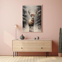 Winter Wonderland Stag Poster
