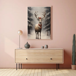 Winter Wonderland Stag Poster