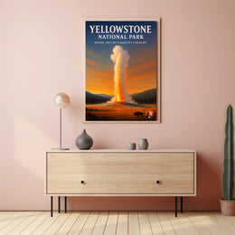 Yellowstone National Park Where Nature's Majesty Unfolds Poster PosterGoat