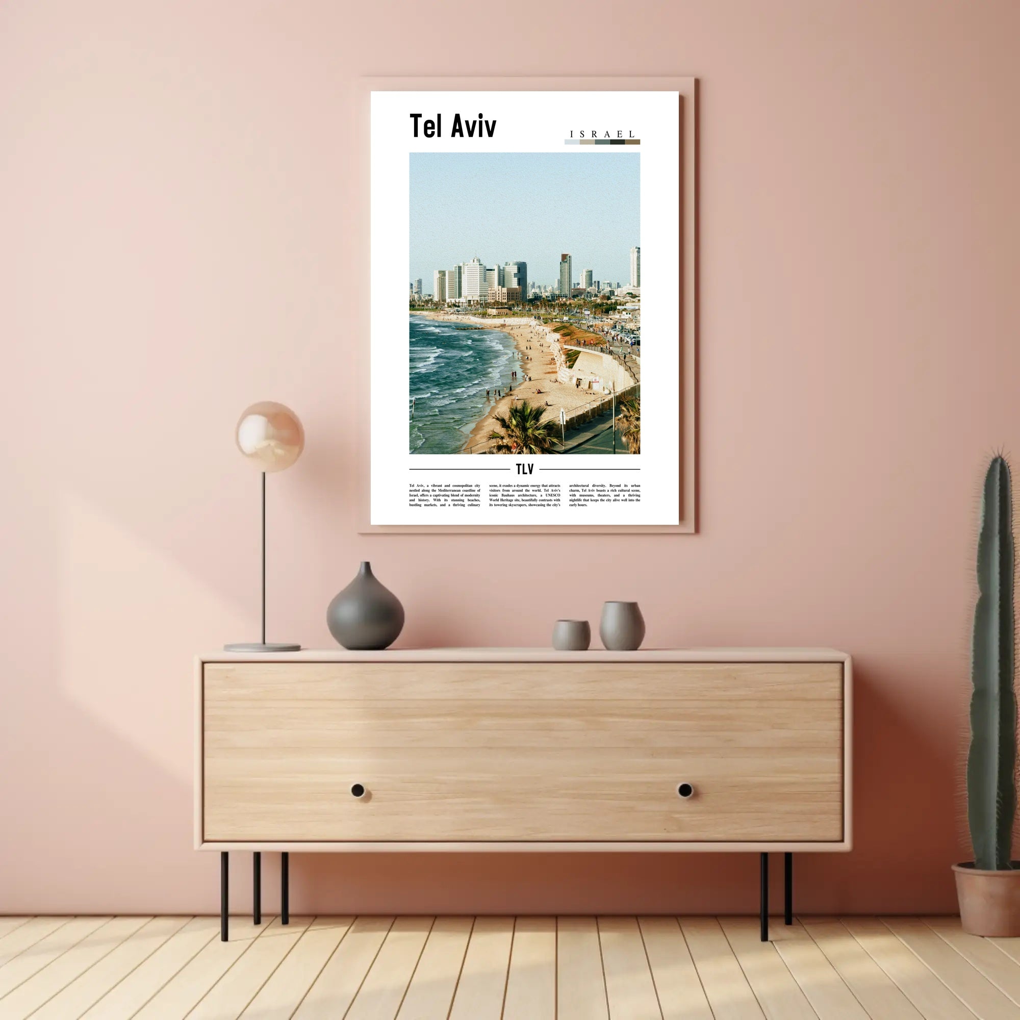 Tel Aviv Vibrant Cityscape Urban or Cityscape Poster PosterGoat