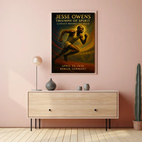 Jesse Owens Vintage Olympic Triumph Poster Art