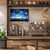 Starry Night Over the City Poster