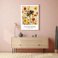 William Morris Vintage Bee Botanical Artistic Poster